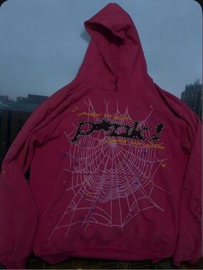 Authentic Pink sp5der hoodie
